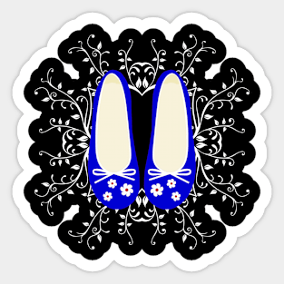 Cute royal blue pumps shoes Sticker